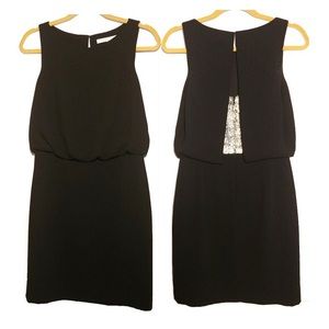 Black and Silver Sequin Trina Turk Dress